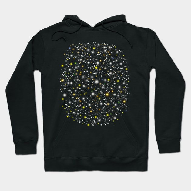 Starry Night Sky 2 - Planet & Star Kaleidoscope Hoodie by Suzette Ransome Illustration & Design